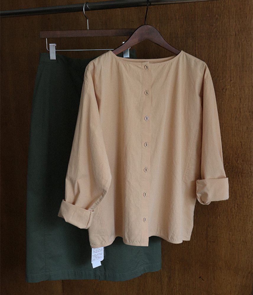 [OMNES]  2차 재입고! both-sided boatneck blouse / 3color