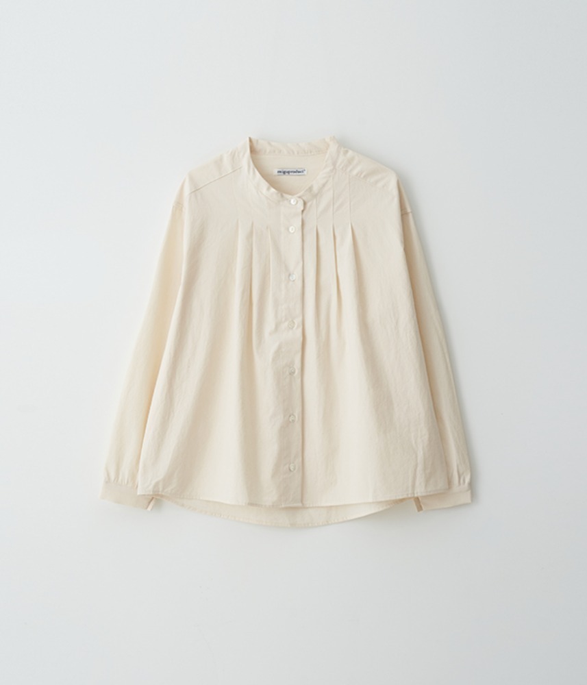 [MIGU PRODUCT]  last restock !  MEI pin-tuck blouse / 1. heavy cream
