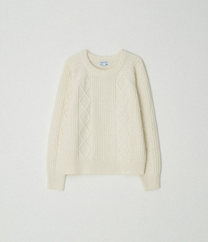 [MIGU PRODUCT]  3rd restock ! NOTTING HILL(1999) CABLE CASHMERE KNIT /01 CLASSIC IVORY