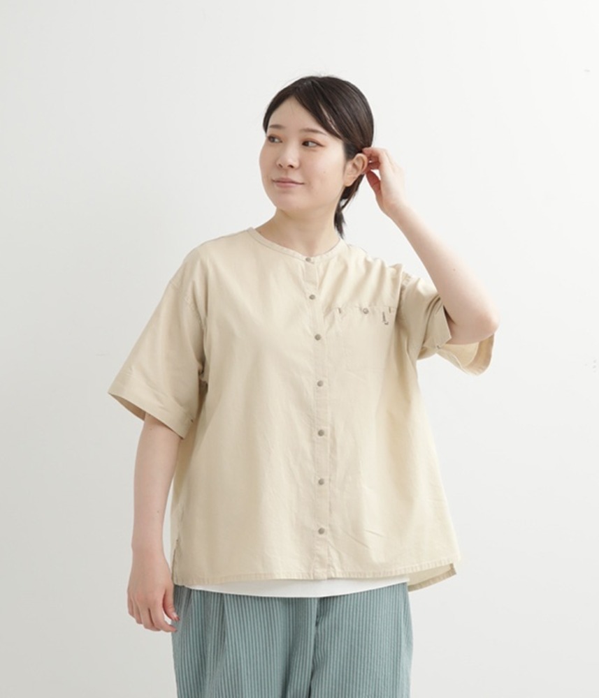 [NORTHERN TRUCK]  snap button shirts / beige
