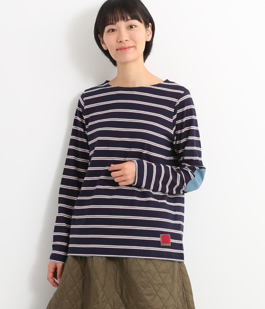 [NORTHERN TRUCK]  elbow patch boatneck pullover/ 4 colors