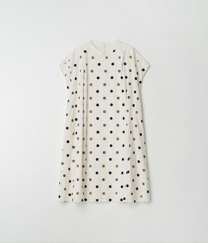 [JPN buying]  2nd restock ! polka dot embroidered hemp-linen ops