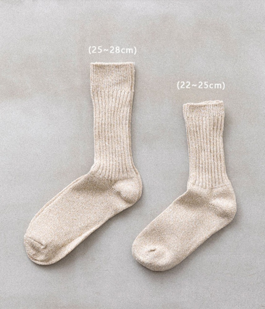[OMNES]  3rd restock ! OATMEAL silk cotton socks / 2 sizes