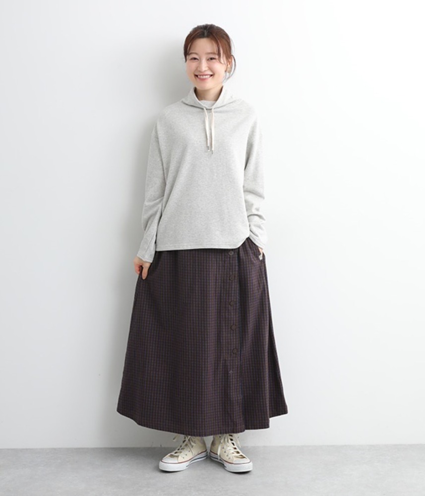 [JPN buying]  NORTHERN TRUCK wrap like flannel check skirt / 2 colors