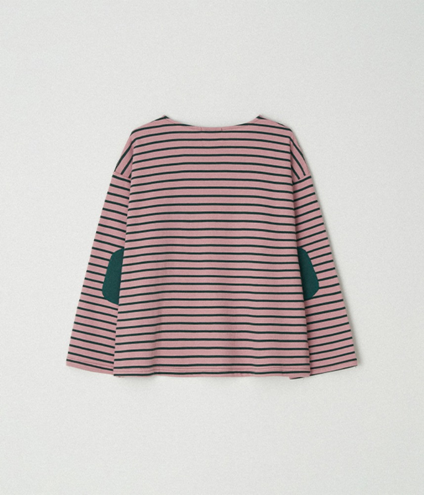 [MIGU PRODUCT]  PATCHED STRIPE T / 01 PINK