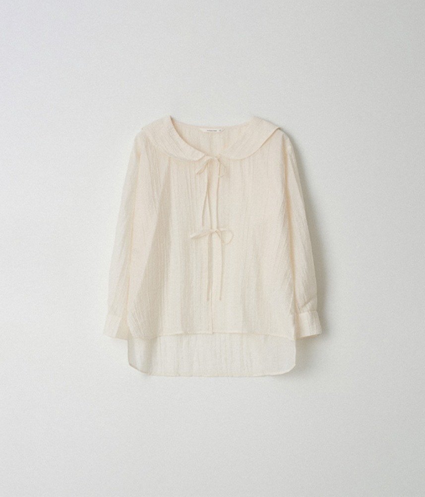 [On One’s Own]  2nd restock ! sailor collar ribbon cardigan / 01 WHITE