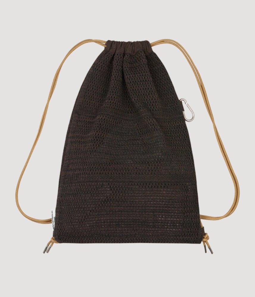 [KNITLY]  2nd restock ! NET ROPE KNIT BACKPACK / deep brown