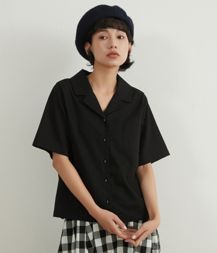 [On One’s Own]  camp collar half shirts / 4 colors