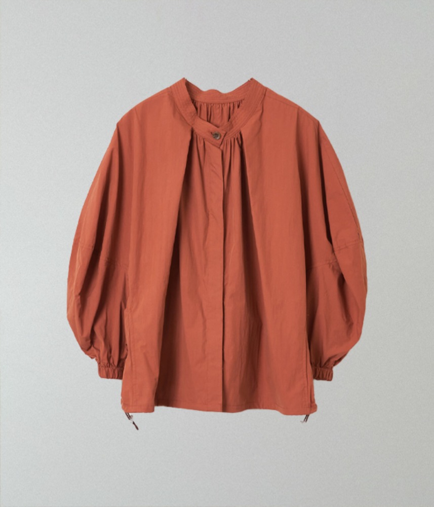 [AUDREY] [Audrey and John Wad]  lantern sleeve light shirts blouson / 4 colors